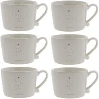 Bastion Collections Tasse Graues Herz, Keramik, Spülmaschinengeeignet, Grau, Herz, H: 7cm