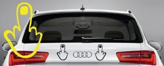 witziger Autoaufkleber "Mittelfinger" Aufkleber Auto