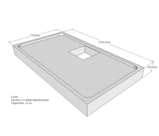 Neuesbad Wannenträger für Bette Floor Side 1400x800 SD21176