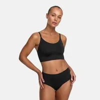cfab (creamy fabrics) Bügelloser BH Scoop Neck BH-Schwarz-3XL (1-tlg)