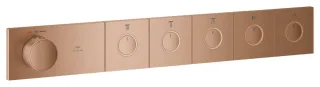 GROHE Unterputz-Thermostat Grohtherm Aqua Tiles, 106868 FMS 5 ASV warm sunset gebürstet, 106868DL00 106868DL00