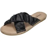 espadrij l´originale CROISETTE RUFFLE Pantolette Noir