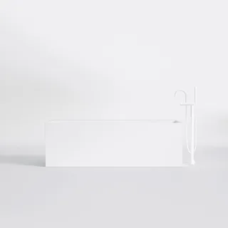 Steinberg Serie 490 Freistehende Badewanne, eckig, mit Überlauf, inkl. Ablaufgarnitur, Ablaufschlauc 4909200W