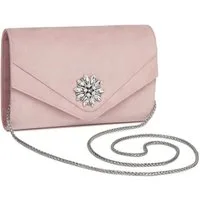 Miss Lulu Clutch Damen, Elegante Abendtasche mit Diamantbesatz & Kette