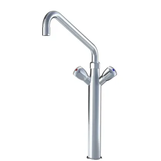 KWC Zweigriffmischer GASTRO Schwenkauslauf, A600, mit Säule, chromeline,112151 112151