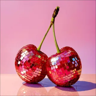Glasbild GLITTER CHERRY