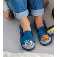 Beck Hüttenschuh LKW Hüttenschuhe (aus Österreich, warme Füße für Kita, Schule und Zuhause) rutschfeste Laufsohle, 100% atmungsaktive Schurwolle