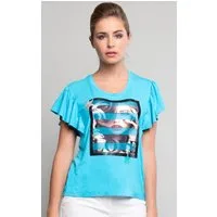 Passioni T-Shirt mit Flügelärmeln und "Love" Aufdruck
