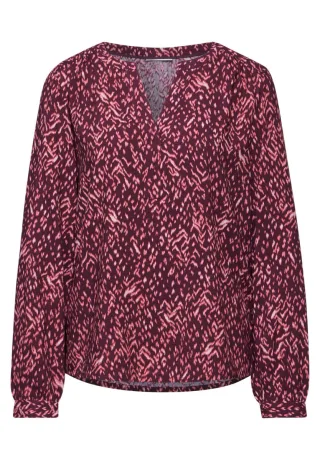 Street One - Bedruckte Bluse pink/rot - Gr. - 36