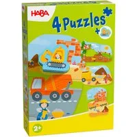 Haba Puzzle 4 erste Puzzles Baustelle, 14 Puzzleteile
