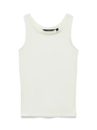 VERO MODA - VMLASSIE SL O-NECK TOP JRS Snow White - Gr. - XS