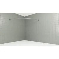 Erica Duschvorhangstange Duschstange Ecke 140x140 cm, Wandmontage, ohne Deckenbefestigung, verschraubt, Für Badewannen