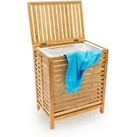 relaxdays Wäschetruhe Holz