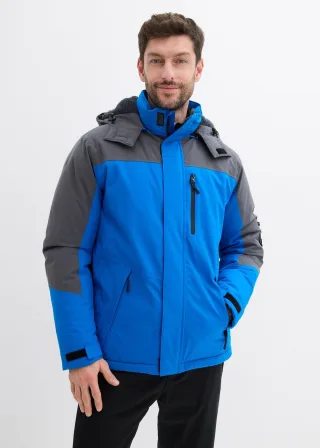 bonprix Wasserdichte Funktionsjacke, blau, Gr.46, Modische Ski-Funktionsjacke mit Kuschel Fleece-Futter gefüttert. Zu dem besitzt die Jacke mehrere Funktionen.