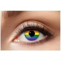 Metamorph Motivlinsen Pride Regenbogen Jahreslinsen - Fasching Halloween, Farbenfrohe Motivlinsen ohne Sehstärke