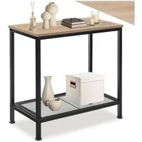 tectake Beistelltisch Filton (1-St., 1 tlg), Hochkantiger Beistelltisch im typischen Industrial Style