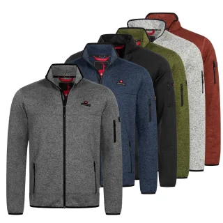 Höhenhorn Tacul Herren Jacke Fleece Strickjacke Strickfleece Outdoor Sweatshirt XL / Grau