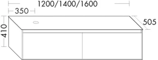 Burgbad Waschtischunterschrank rc40 Solid/Lack Matt Dunkelgrau Solid Matt/Eiche Authentic SGKP140RF4511A0275