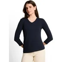 TOM TAILOR Langarmshirt Regular mit V-Ausschnitt