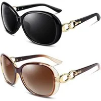 LuxusKollektion Retrosonnenbrille Sonnenbrille Damen 1.2 Farbverlauf Braun & Schwarz Grau