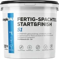 simpleBAU Spachtelmasse Spachtelmasse Weiß Innen 25 kg – Fertigspachtel für Wand & Decke