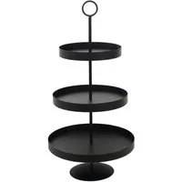 Grafelstein Etagere Etagere LENJA schwarz aus Metall modernes Design 3-stöckige Metalletag