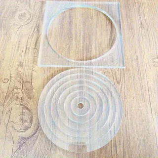 Laser Cut Multi Ring Router Template Adjustable 1 5 to 6 5 Inches Transparent Acrylic Woodworking Tool for Furniture Cab