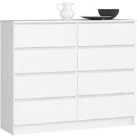 Raumhirsch Furniture Kommode mit 8 Schubladen 120 cm breit Holz Schrank, (viele Farbvarianten - Maße: 120 x 99 x 40 cm) - Hochwertig & stabil