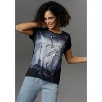 Aniston SELECTED Blusenshirt mit glänzendem Folienprint