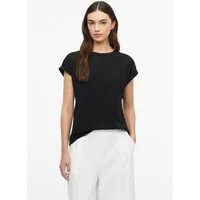 s.Oliver Kurzarmshirt T-Shirt T-Shirt mit überschnittenen Schultern und Turn-up