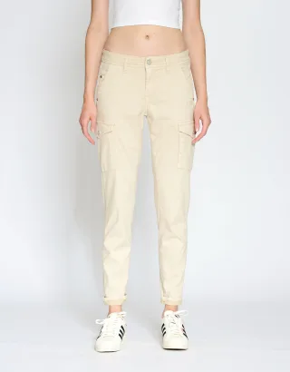 GANG Damen Hosen 94AMELIE CARGO- relaxed fit Hose soft beige