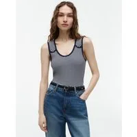 Tommy Hilfiger Tanktop GOLD BUTTON U-NK TANK Viskosemischung, goldfarbene Knöpfe