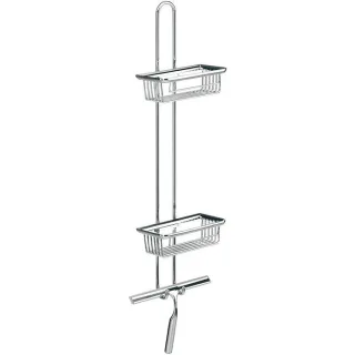 Emco Wandetagere System 2 356600108 chrom, 2 tiefe Körbe, Duschwischer