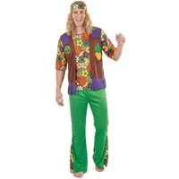 JADEO Kostüm Hippiekostüm für Herren in Grün