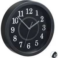 relaxdays Wanduhr rund 20cm (schwarz)