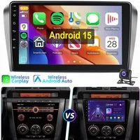 ESSGOO 9" Android 15 Autoradio Für Mazda 3 2003-2009 BK Carpaly Navi WIFI BT Autoradio (4+4GB optional, BT, FM AM SWC RDS)
