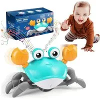 Vivitar Lernspielzeug Krabbe Baby Spielzeug, Kinderspielzeug Junge Mädchen (Lern- und Lehrspielzeug für Kinder, das Baby zum Krabbeln anregt, Baby Geschenk Junge Mädchen, bestes Geschenk für Baby), LED Lichtern, Musik, biegsamen Klauen, Hindernissen 