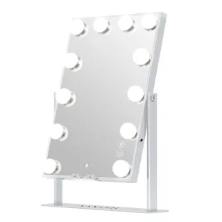 Vanitii Schminkspiegel, Weiß, Metall, Mode, Rechteckig, 30x41x3 cm, Spiegel, Schminkspiegel