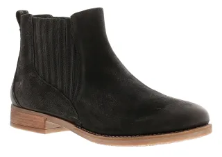 Hush Puppies Edith Damen Lederstiefelette Schwarz