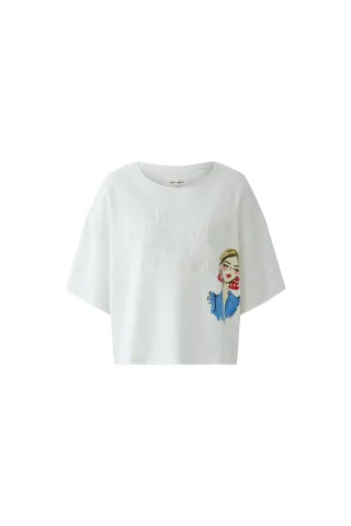 Oui - Sweatshirt cloud dancer - Gr. - 42