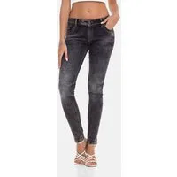 Cipo & Baxx Slim-fit-Jeans Jeans im Used-Look, WD443