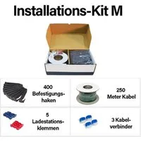 HOME DELUXE Installations-Kit Begrenzungskabel, inkl. Erdspieße, Kabelverbinder & Klemmen, Begrenzungskabel für Mähroboter