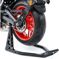 ConStands Motorradheber - Motorrad Montageständer Hinten Superlight Racing mit Rollen Schwarz