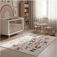 Teppium Teppich Alphabet Teppich Kinder, Rechteckig, Höhe: 5 mm, Teppich Kinderzimmer