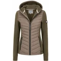 Coastguard Steppjacke Damen Hybridjacke Übergangsjacke - Leichte Jacke mit Fleece und Stepp Velvet-Fleece mit Stepp, Angeschnittene Kapuze, Reißverschluss-Taschen