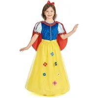 JADEO Kostüm Märchen-Prinzessin Kinderkostüm Königin blau-gelb-rot