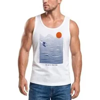 Neverless Tanktop Herren Tank-Top Surf-Design Sommer Grafikshirt im minimalistischen mit Print