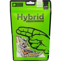Hybrid Supreme Filters Aktivkohlefilter Hybrid Slimfilter 250er Stück Mix bunt für Selbstdreher, inkl. Jointhülle für unterwegs