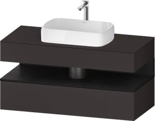 Duravit Qatego Konsolenwaschtischunterbau wandhängend Graphit Supermatt 1200x550x600 mm - QA47320168 QA4732016800000