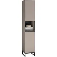 moebel-dich-auf Hochschrank VENEZIA (schmaler Badezimmer Wandschrank in kaschmir 30 cm breit)